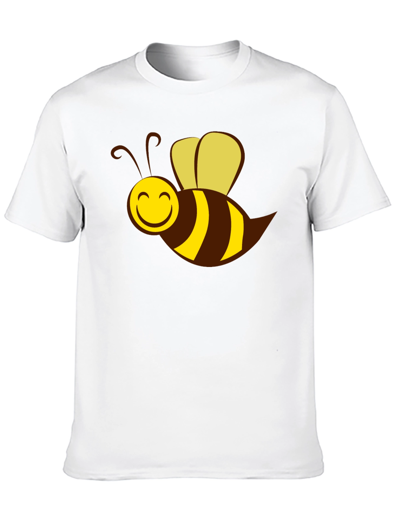 Cartoon Bee Graphic Black T-Shirt