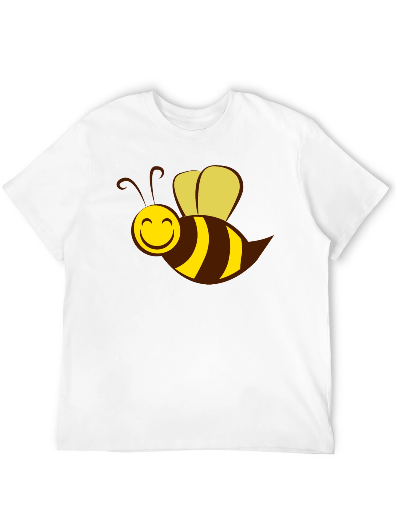 Cartoon Bee Graphic Black T-Shirt