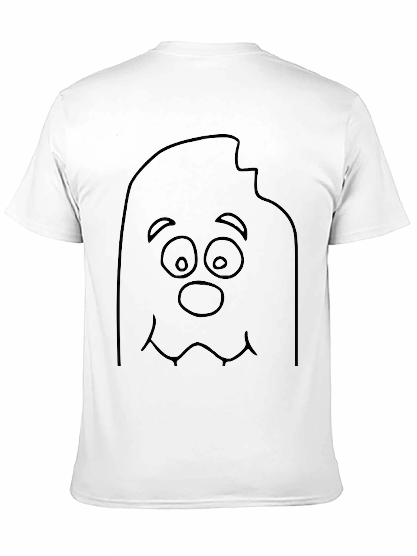 Cartoon Cookie Monster Bite Black T-Shirt