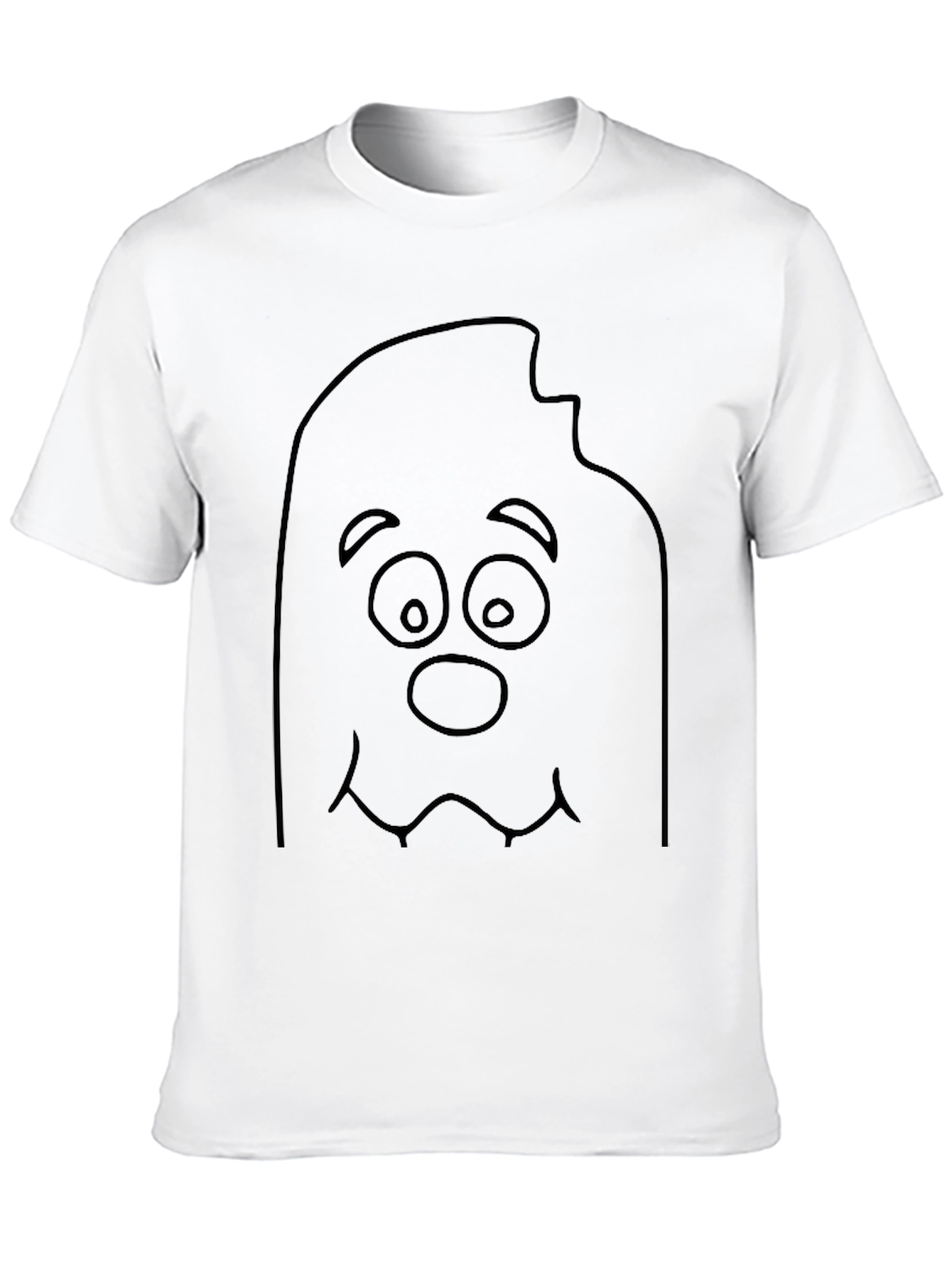 Cartoon Cookie Monster Bite Black T-Shirt