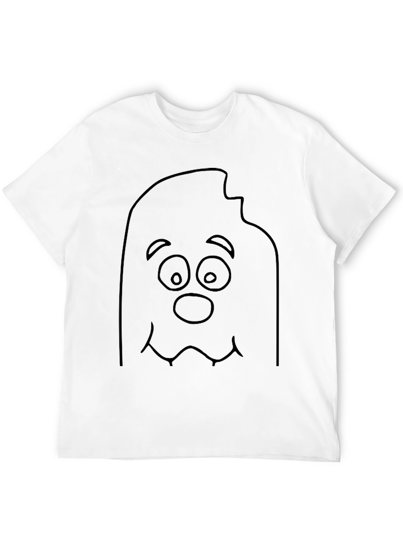 Cartoon Cookie Monster Bite Black T-Shirt