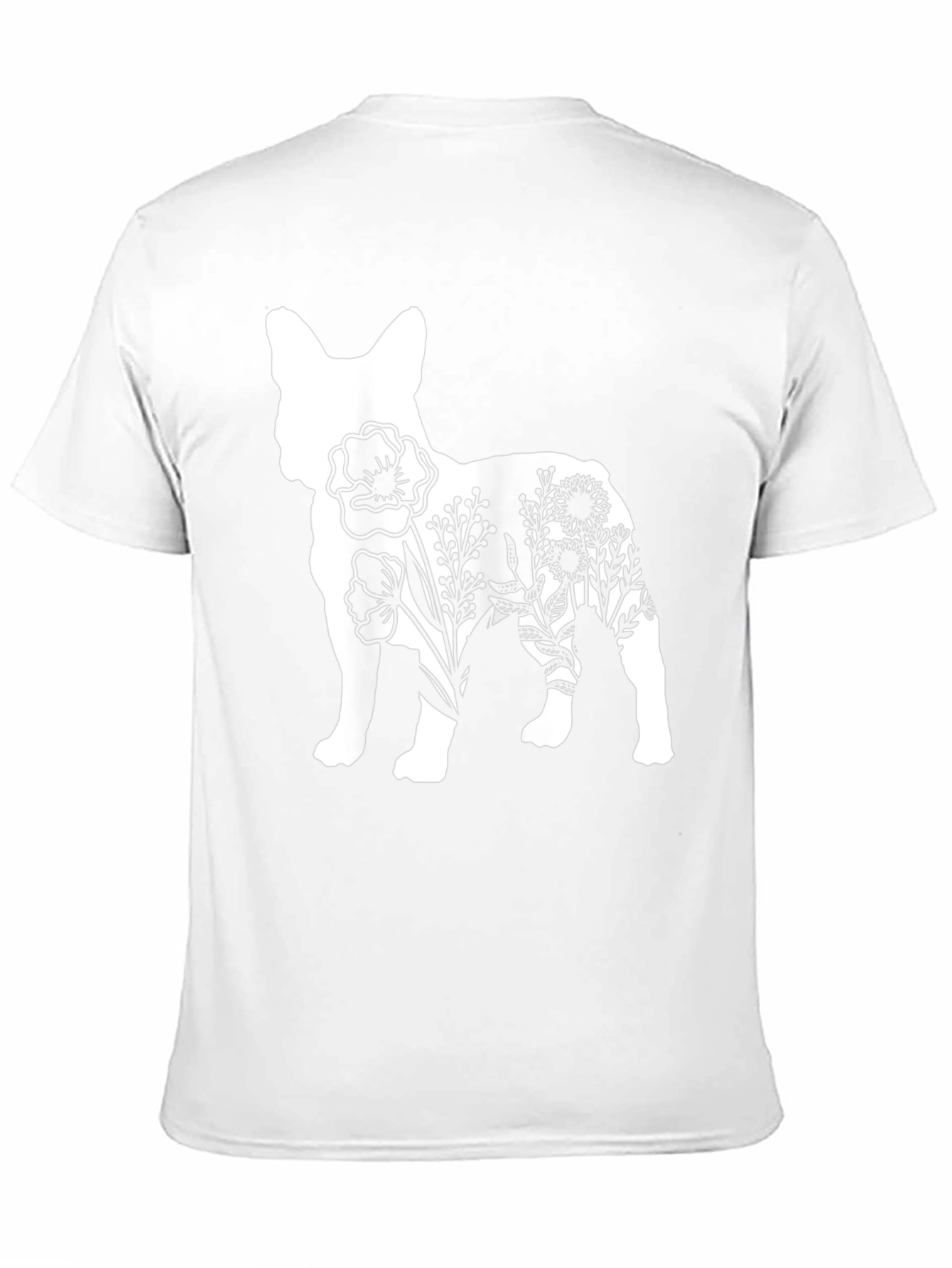 Floral Dog Graphic Tee - Stylish Casual Wear