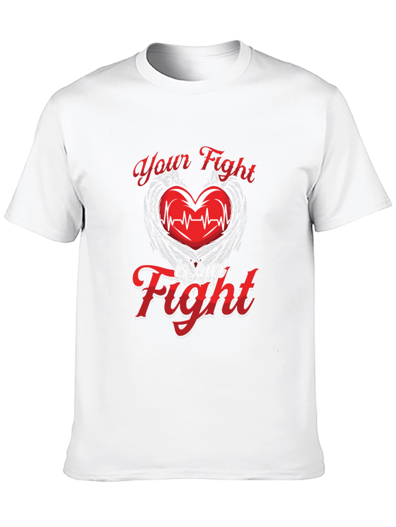 Heartbeat Wings T-Shirt - Your Fight is Our Fight