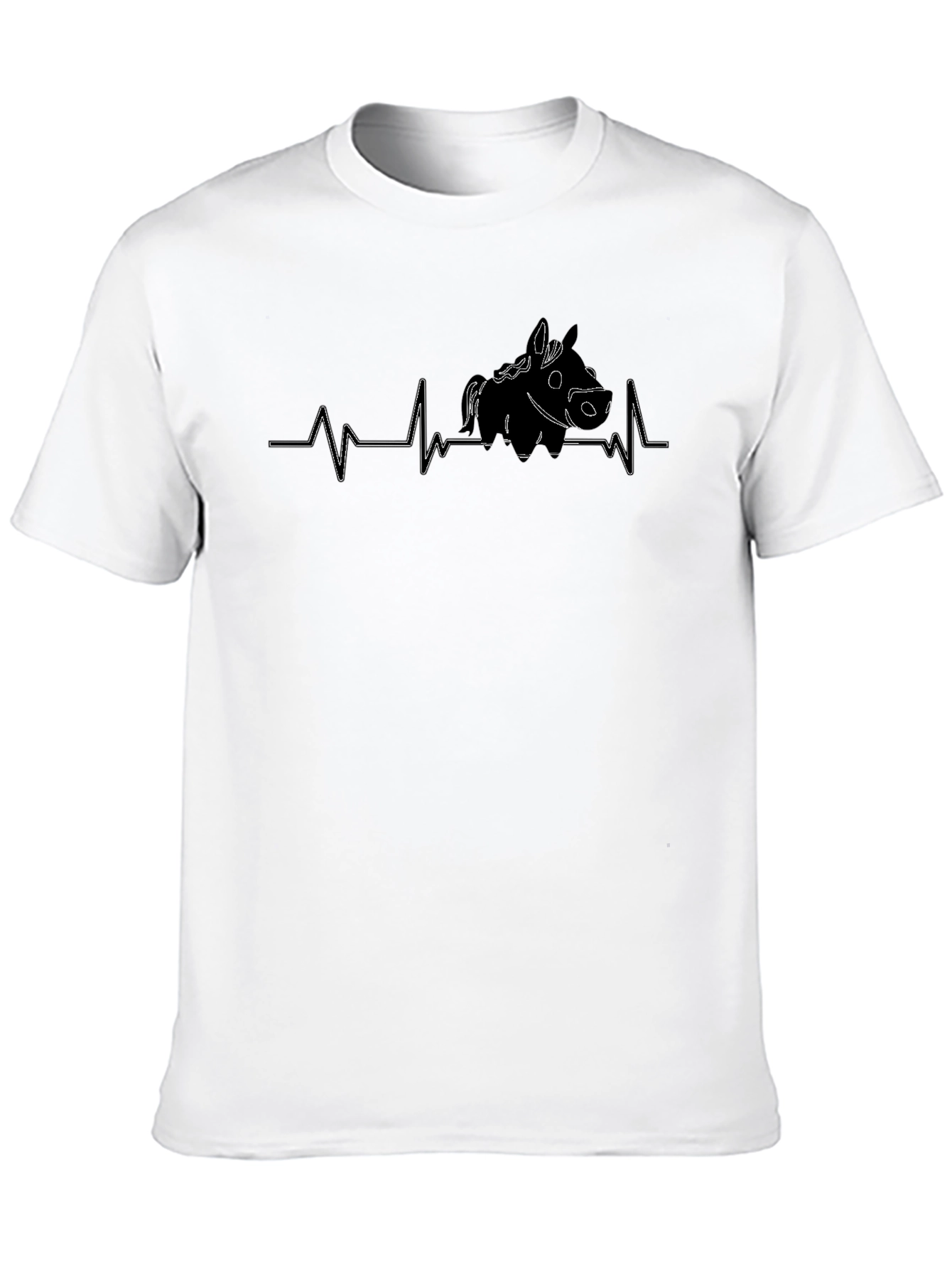 Equine Heartbeat Graphic Tee - Black