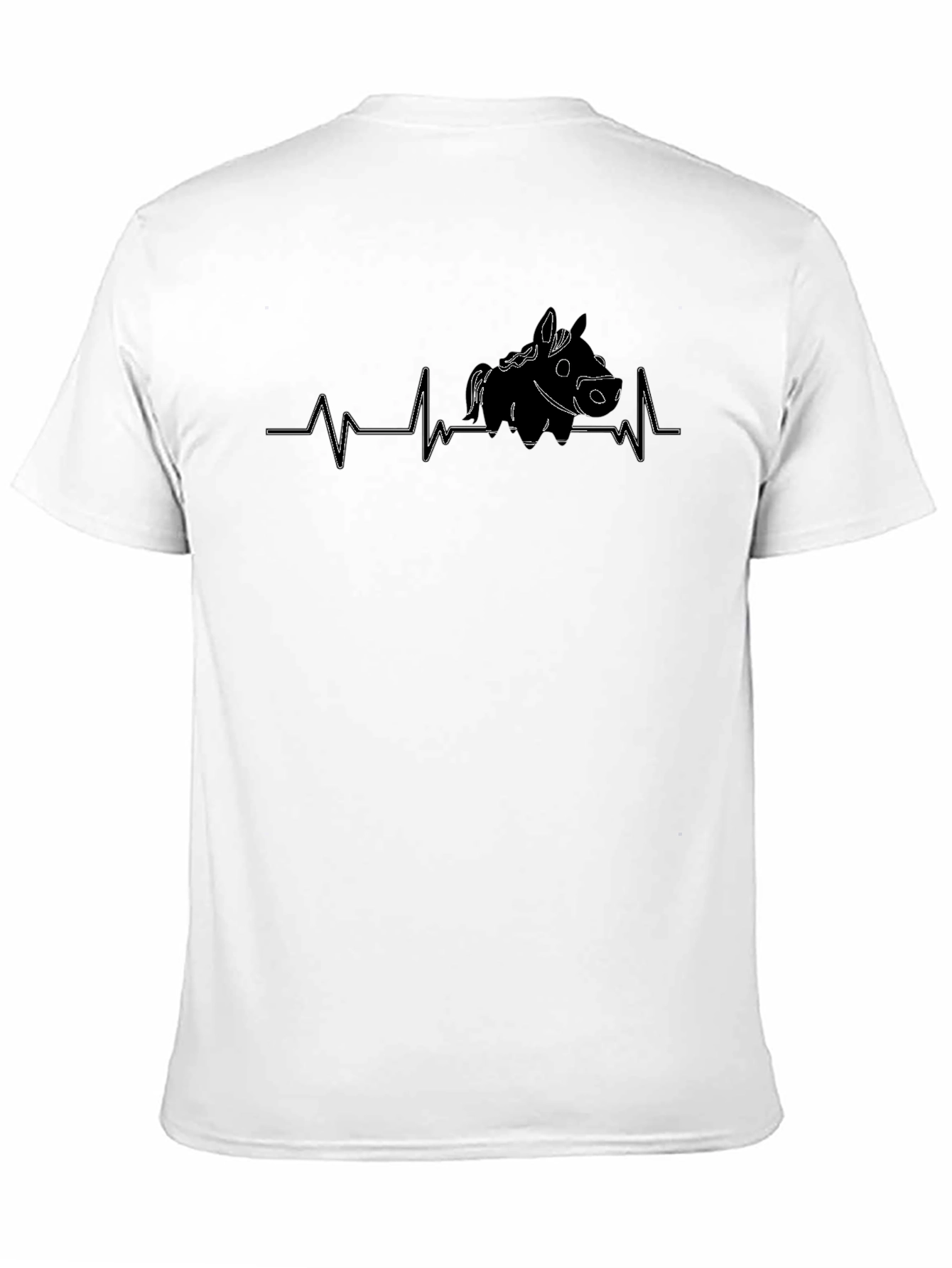 Equine Heartbeat Graphic Tee - Black