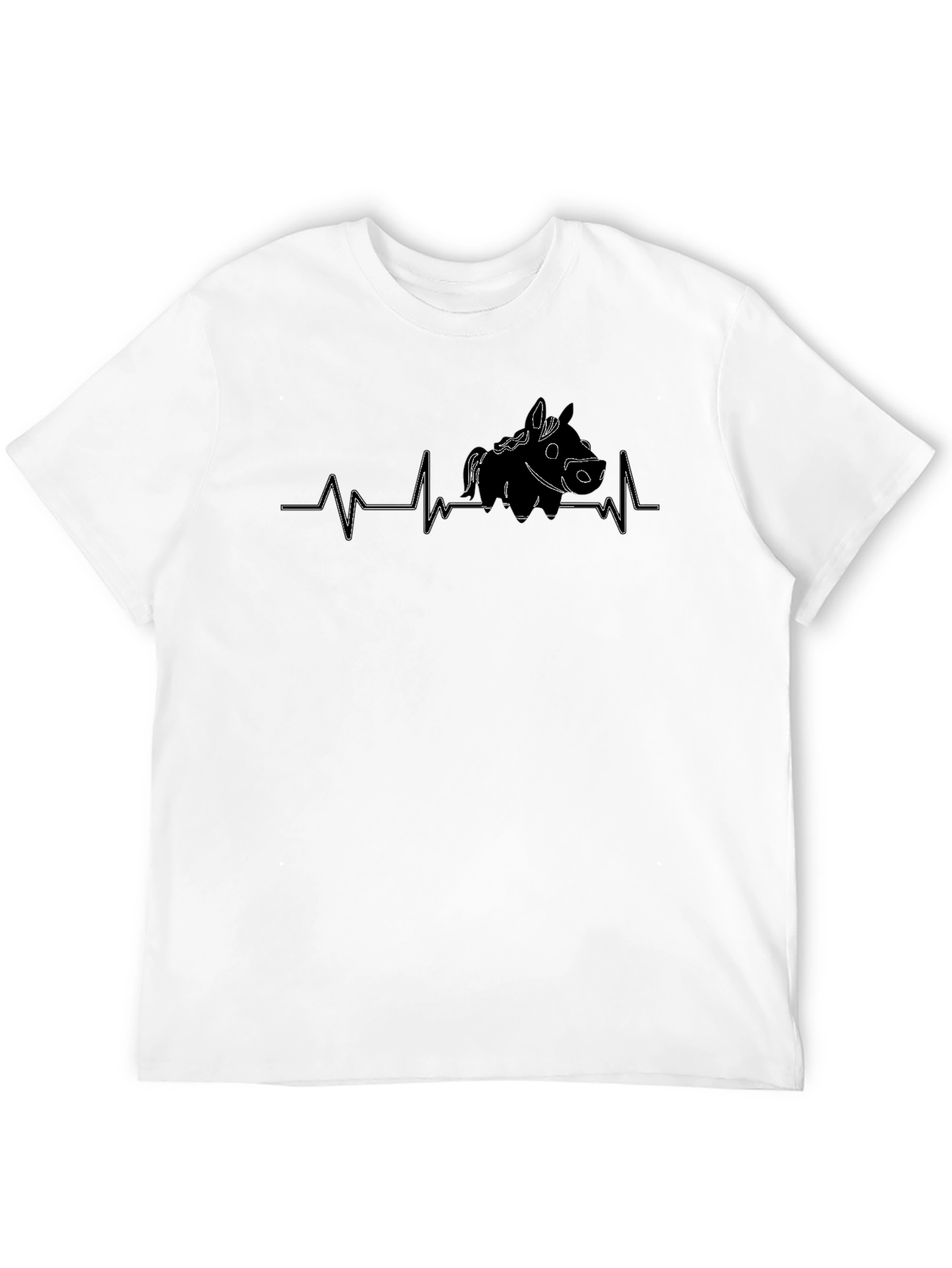 Equine Heartbeat Graphic Tee - Black
