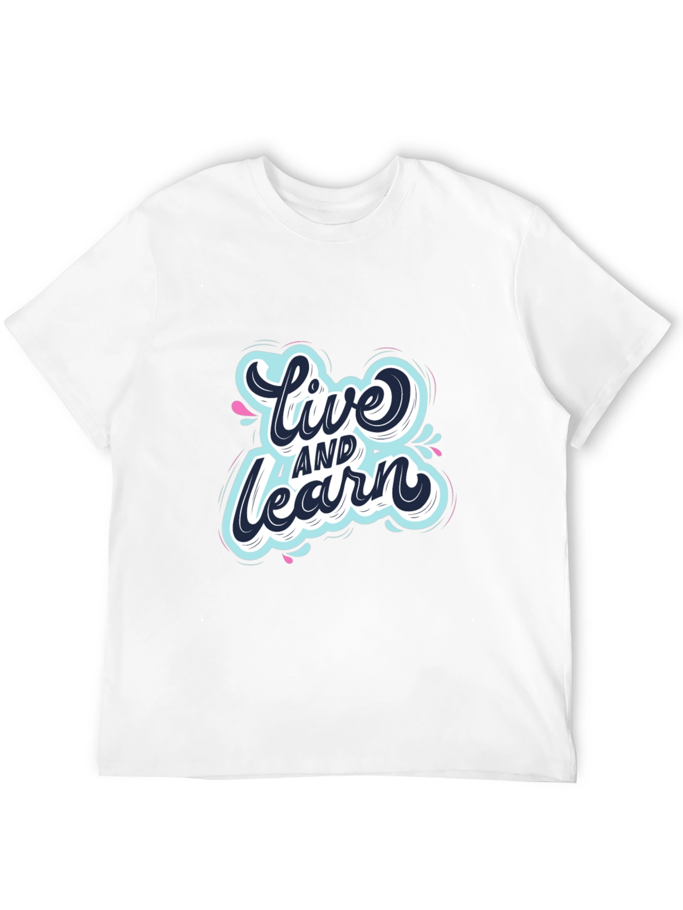 Live and Learn Graphic Print Black T-Shirt