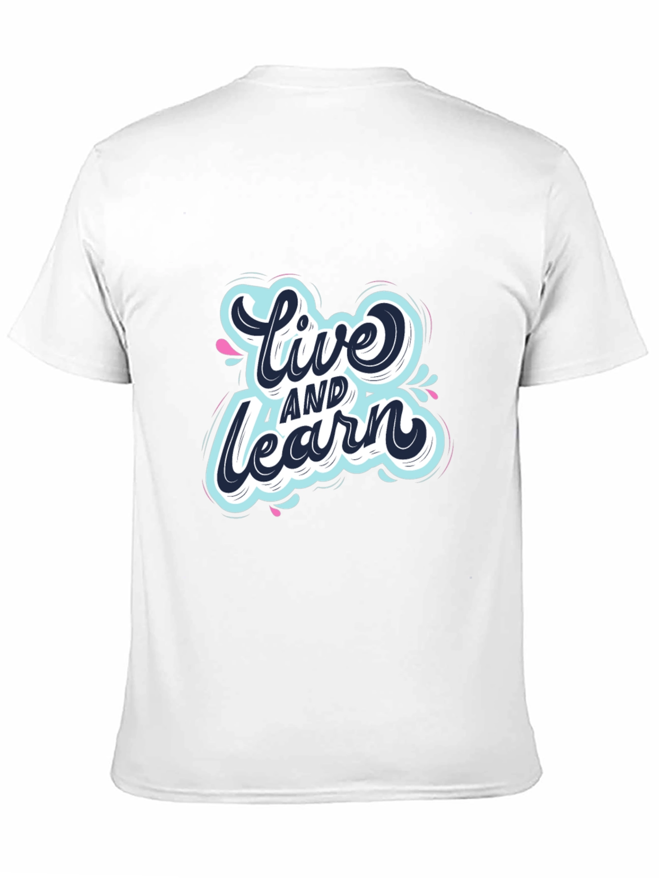 Live and Learn Graphic Print Black T-Shirt