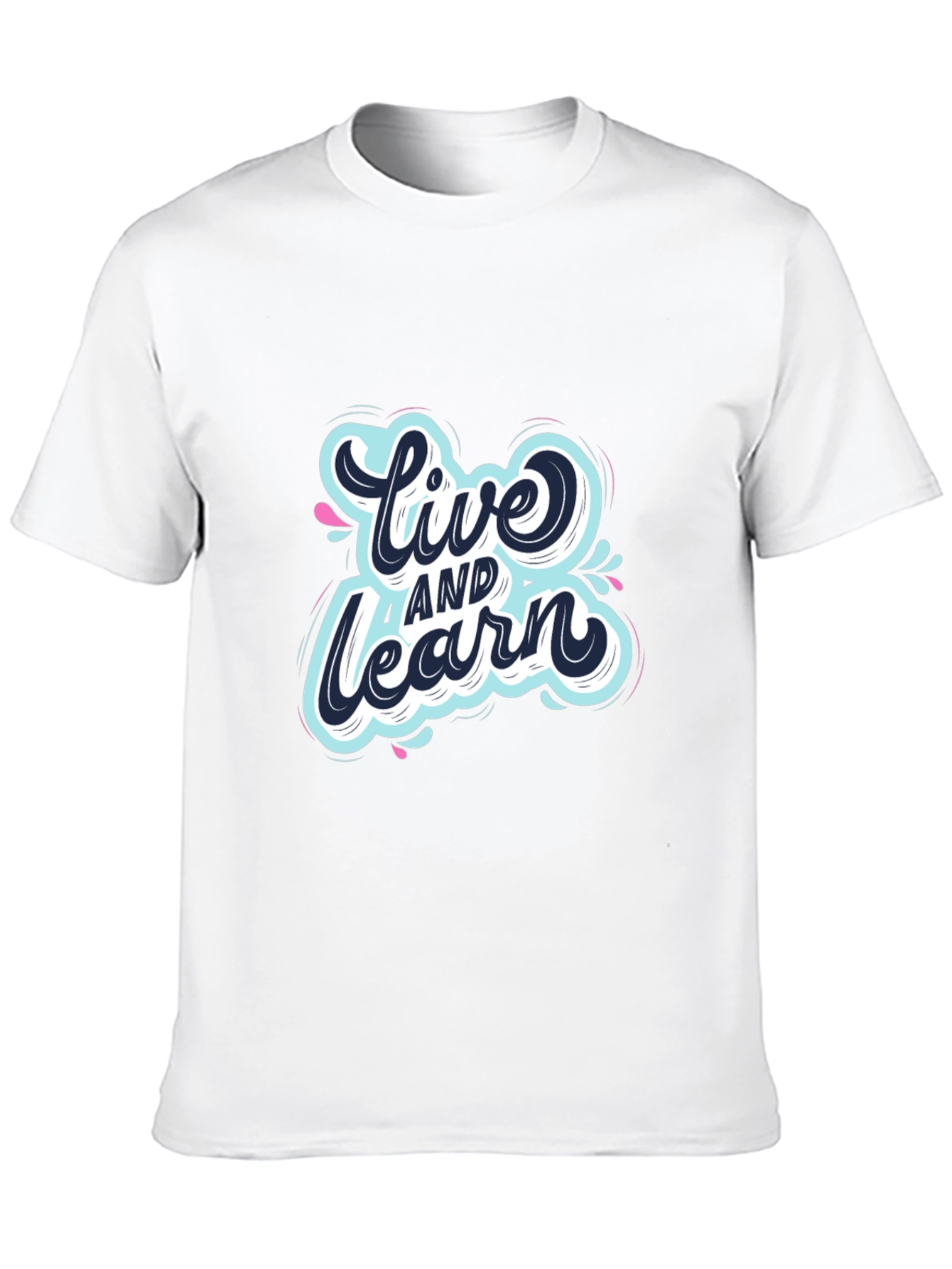 Live and Learn Graphic Print Black T-Shirt
