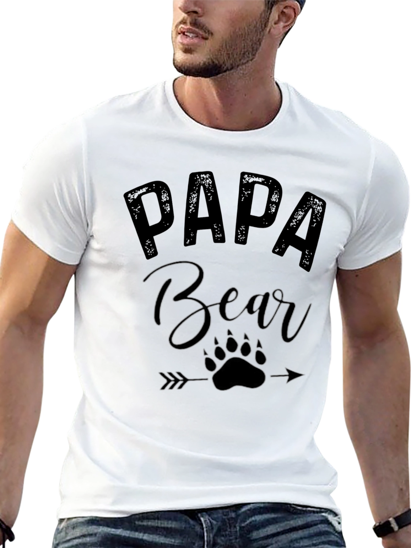 Papa Bear Black Graphic Tee