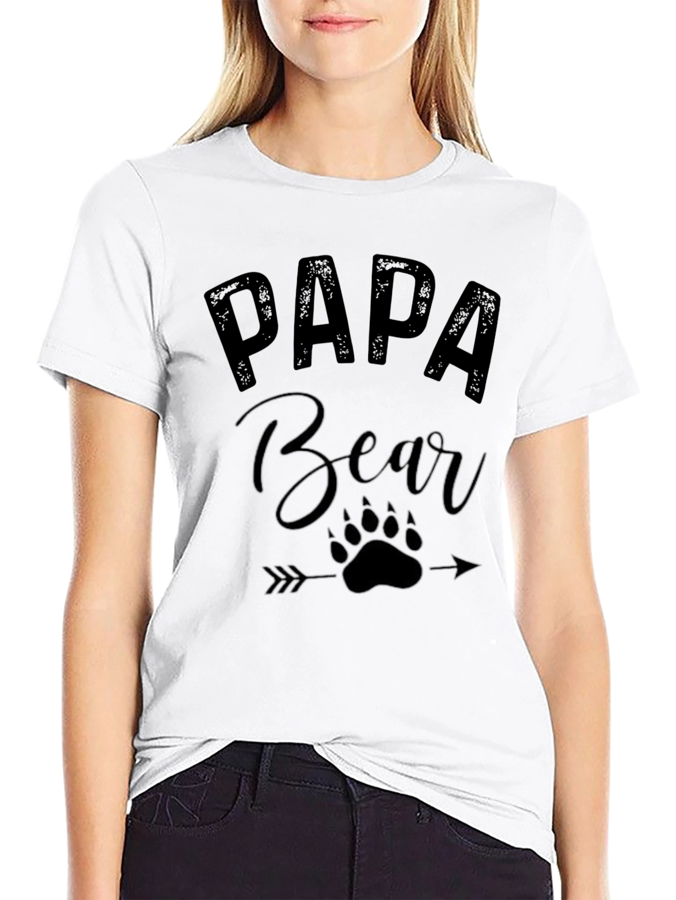 Papa Bear Black Graphic Tee