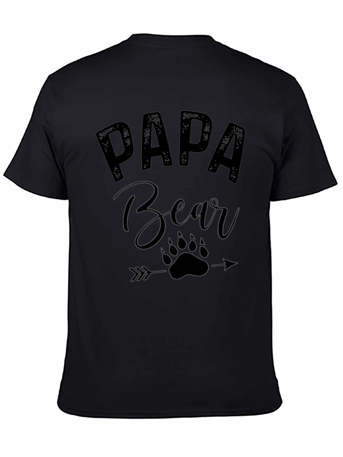 Papa Bear Black Graphic Tee