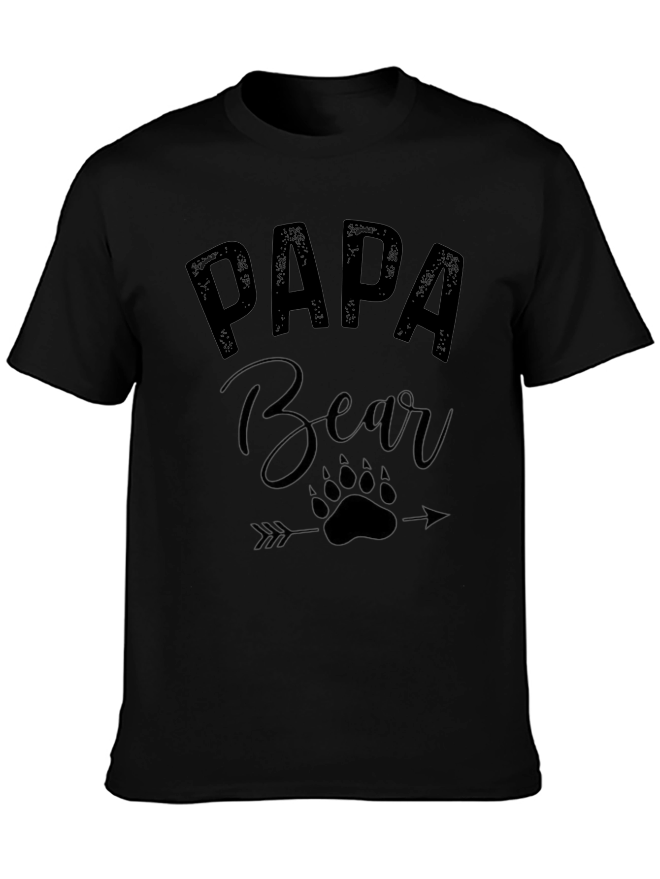 Papa Bear Black Graphic Tee