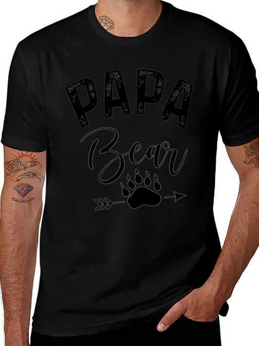 Papa Bear Black Graphic Tee