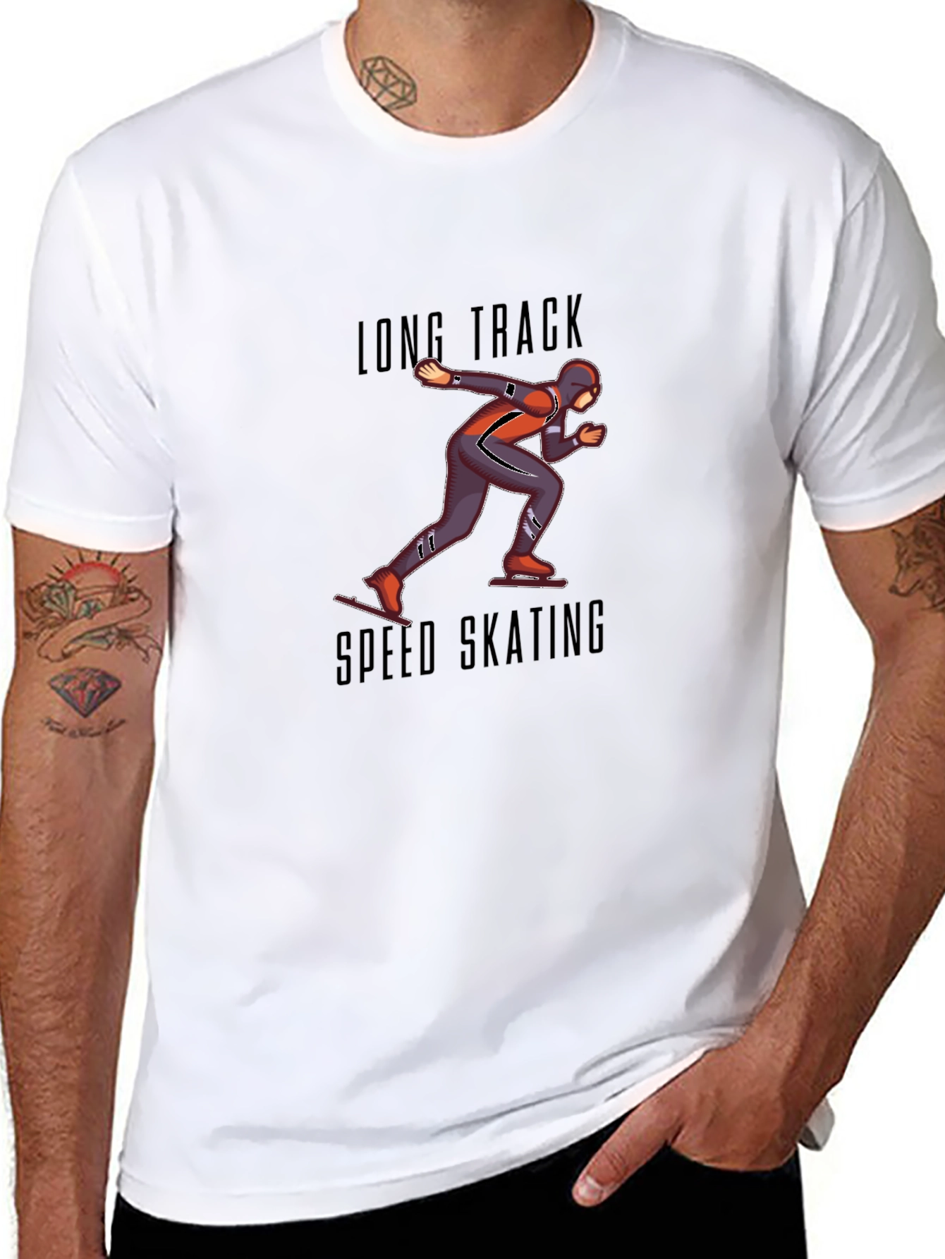 Long Track Speed Skating Graphic Tee