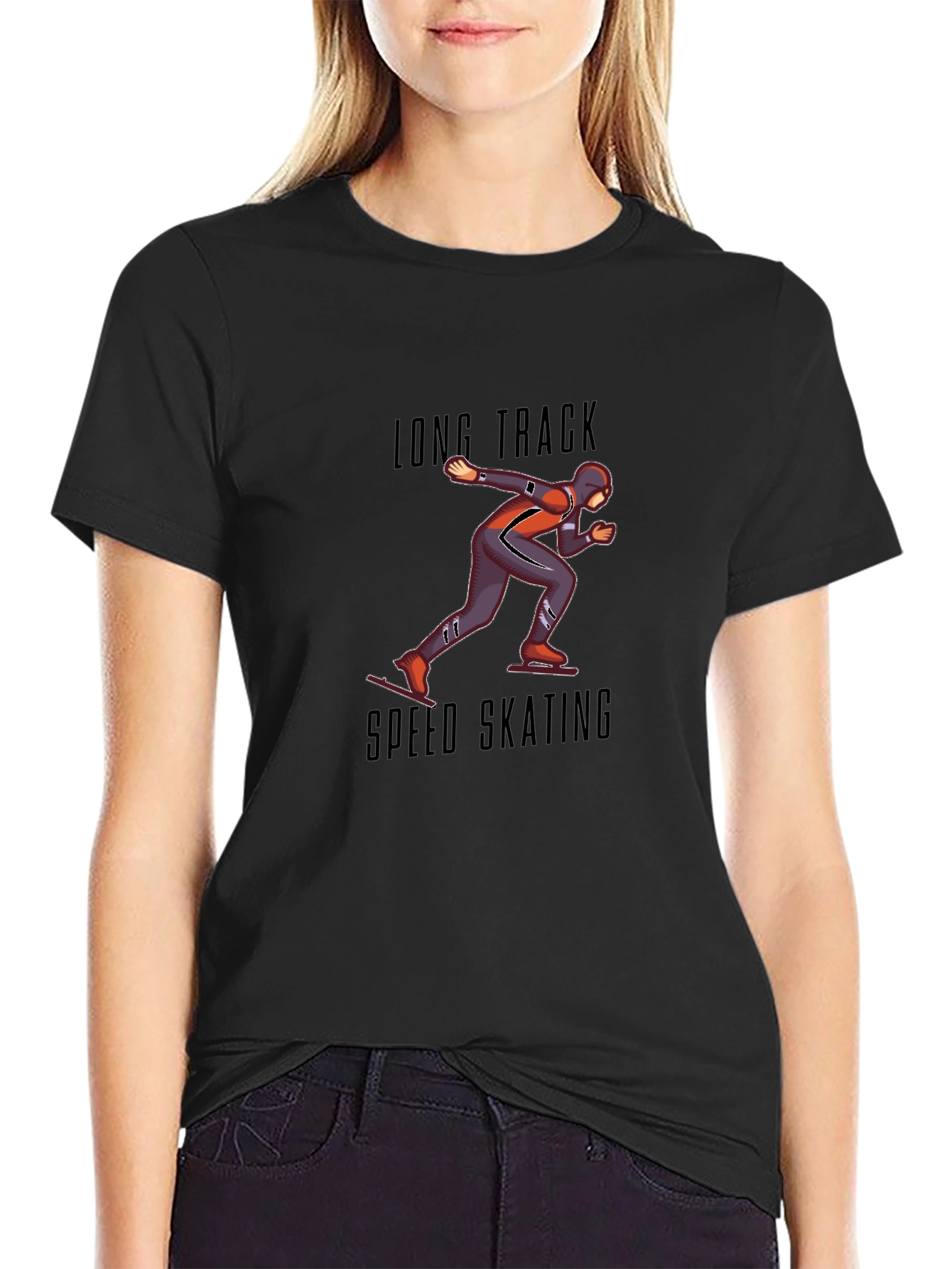 Long Track Speed Skating Graphic Tee