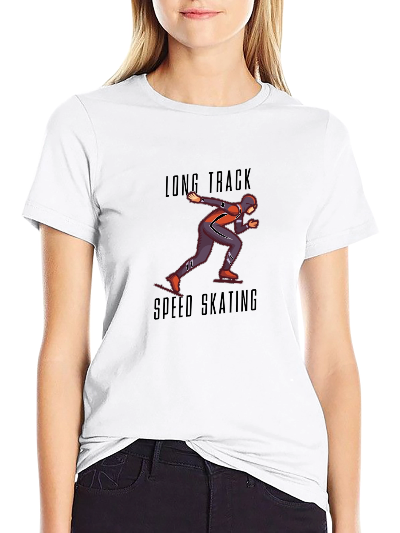 Long Track Speed Skating Graphic Tee