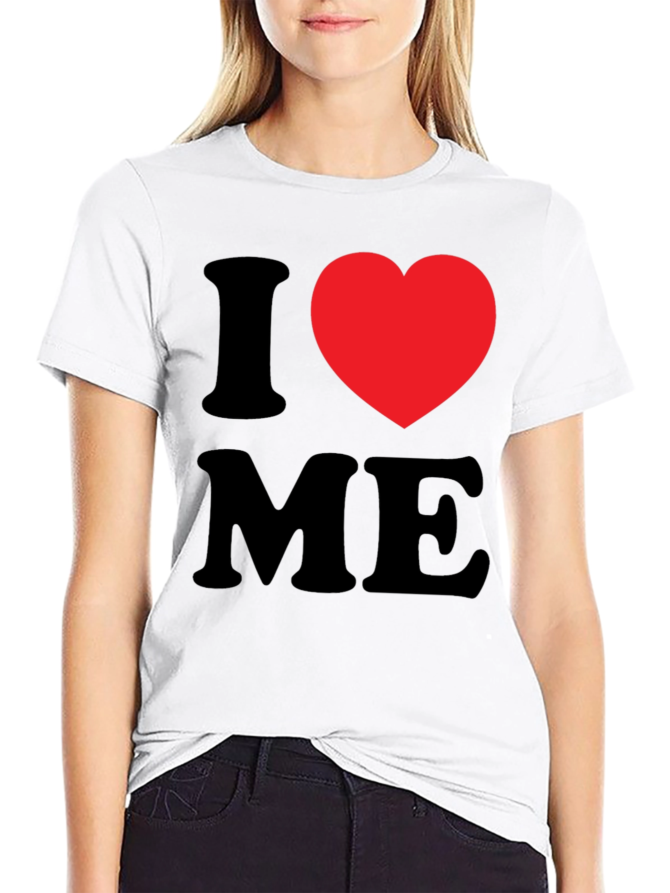 I Heart Me T-Shirt - Black Bold Statement Tee