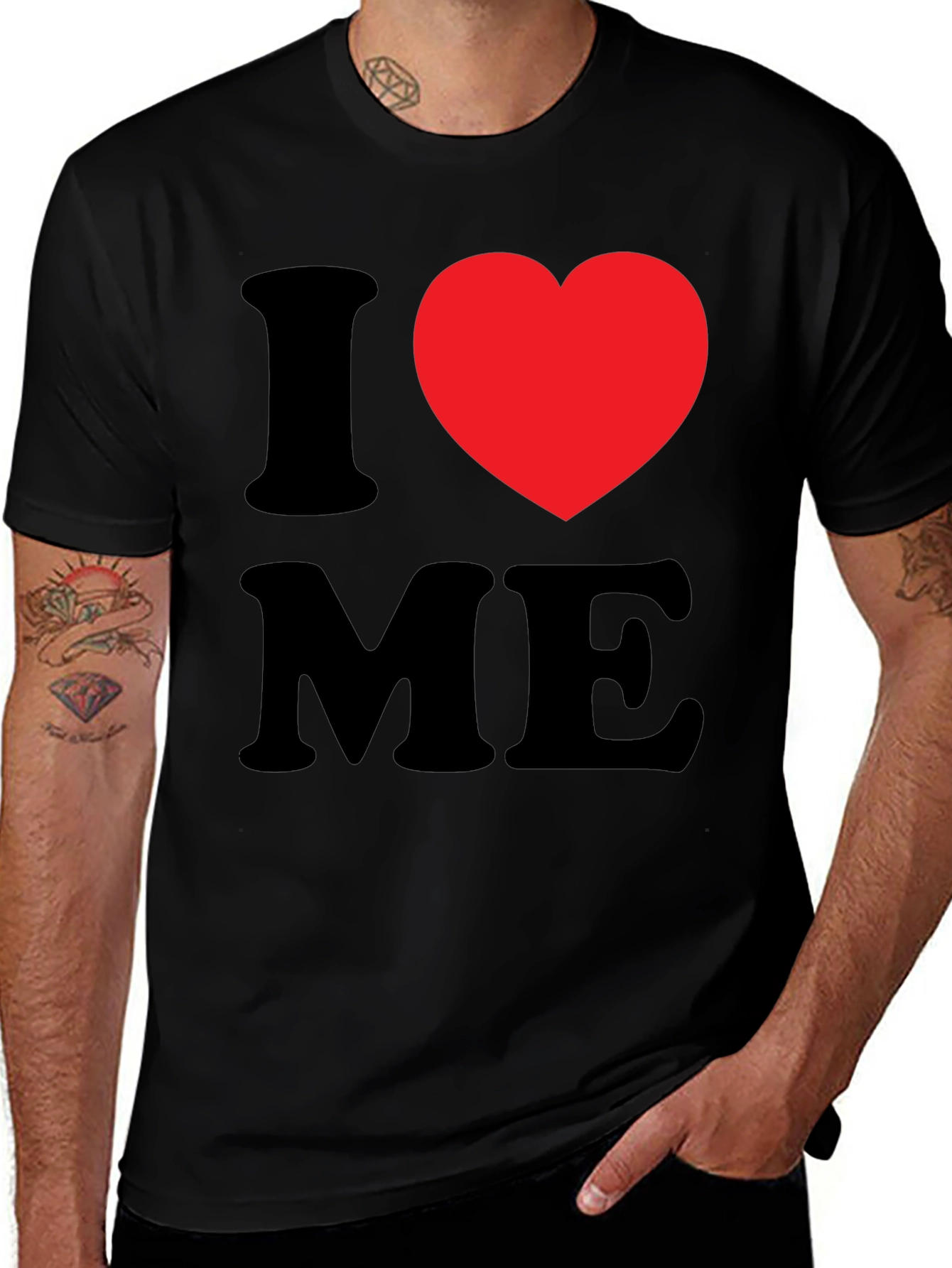 I Heart Me T-Shirt - Black Bold Statement Tee