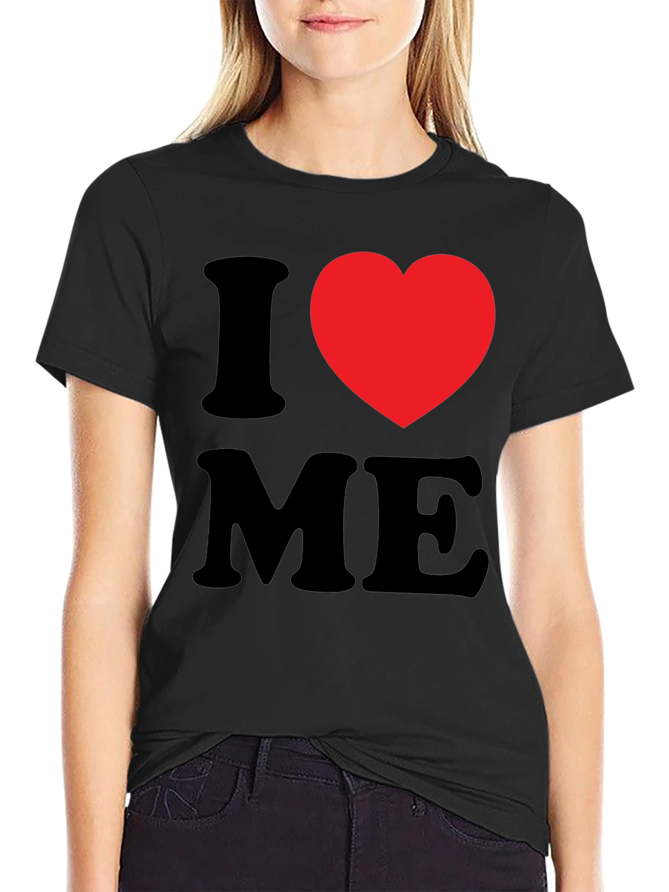 I Heart Me T-Shirt - Black Bold Statement Tee