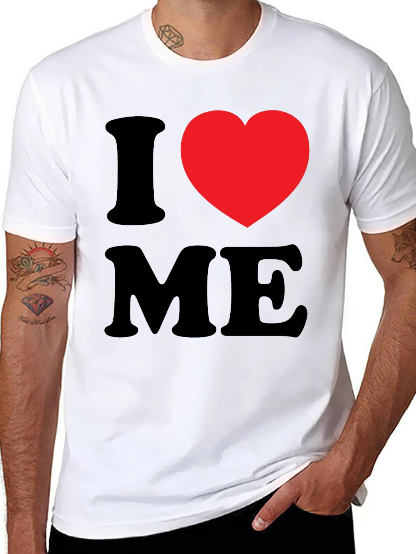I Heart Me T-Shirt - Black Bold Statement Tee