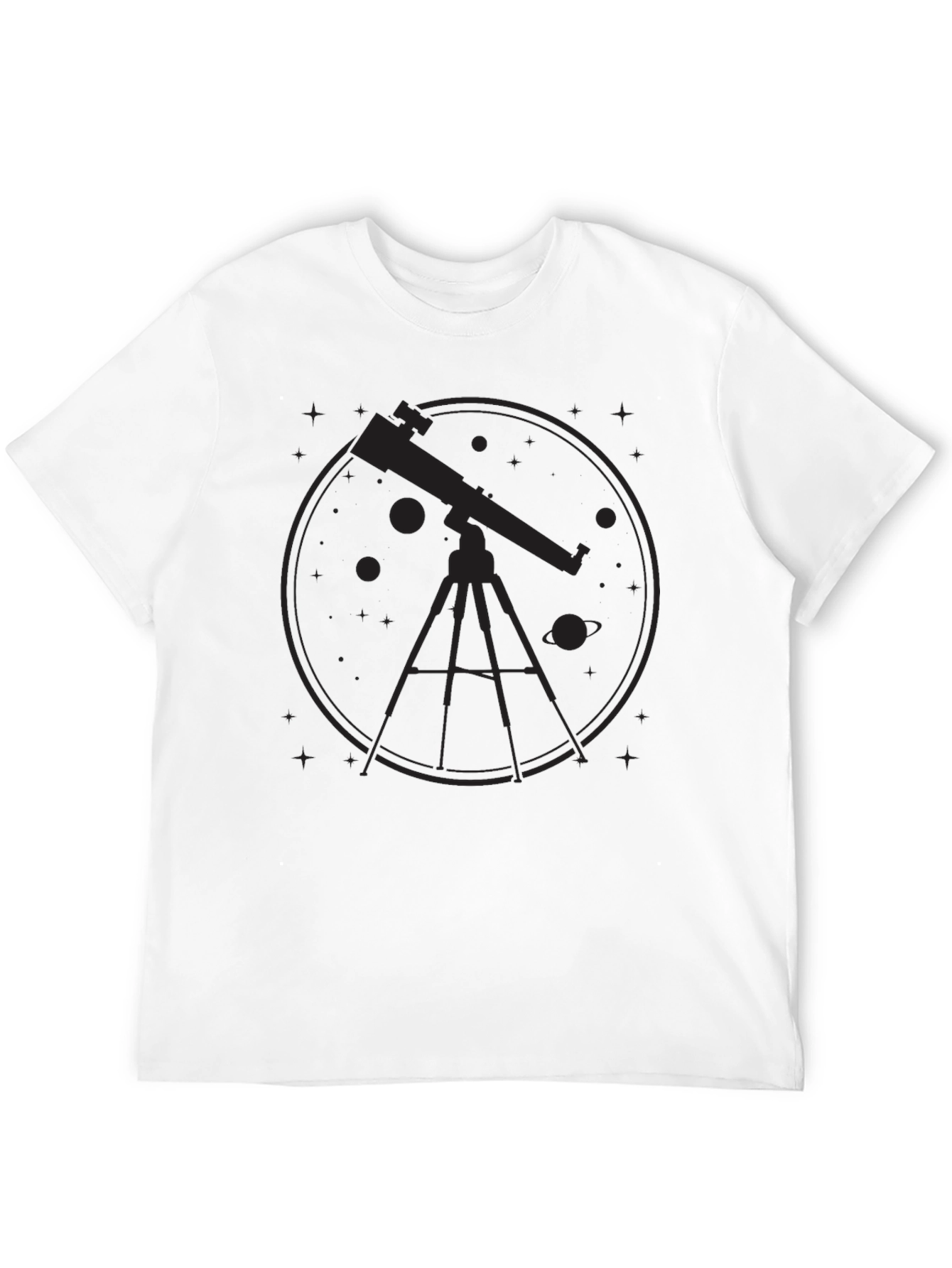 Astronomy Telescope Graphic Tee - Black