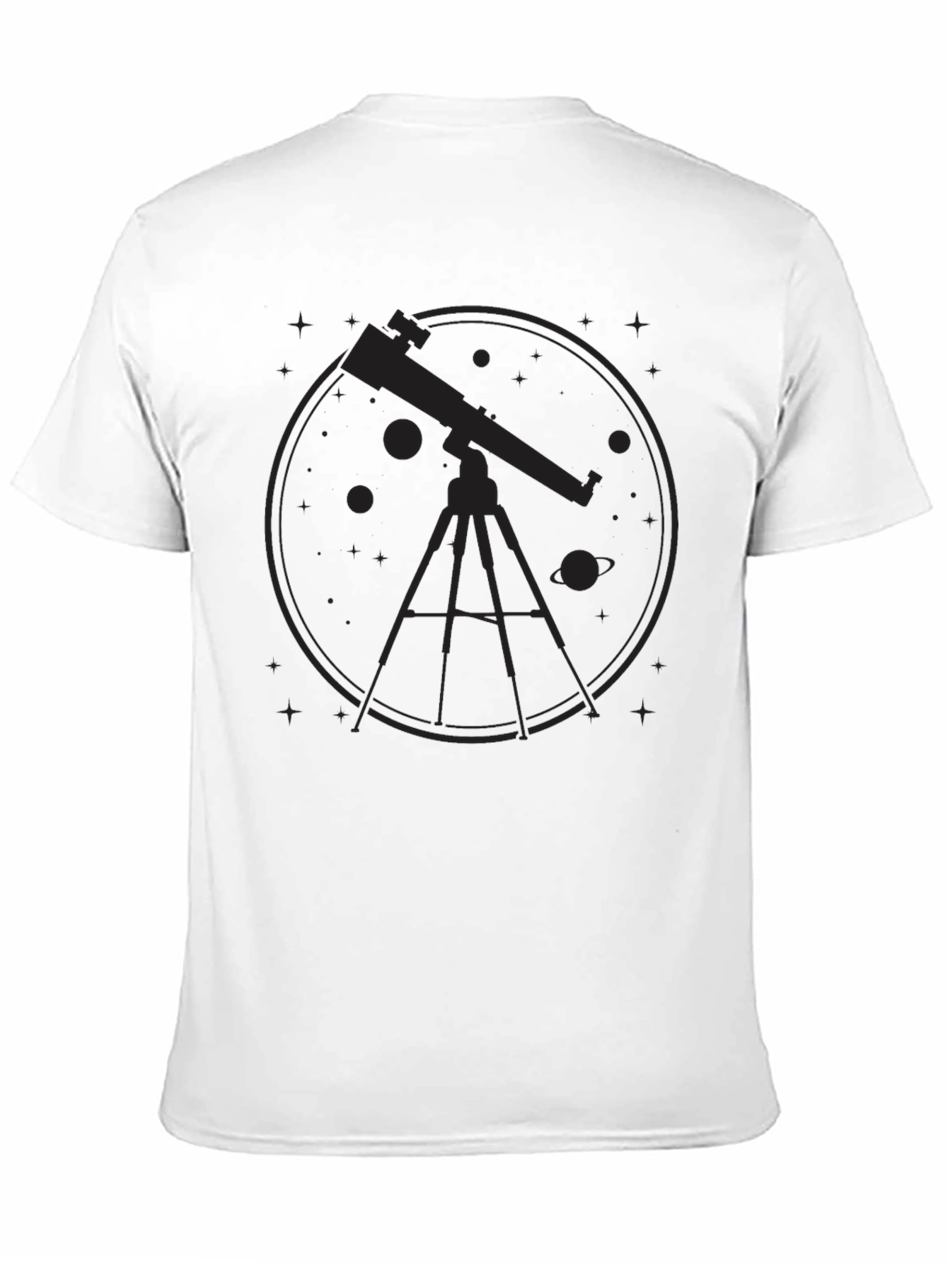 Astronomy Telescope Graphic Tee - Black