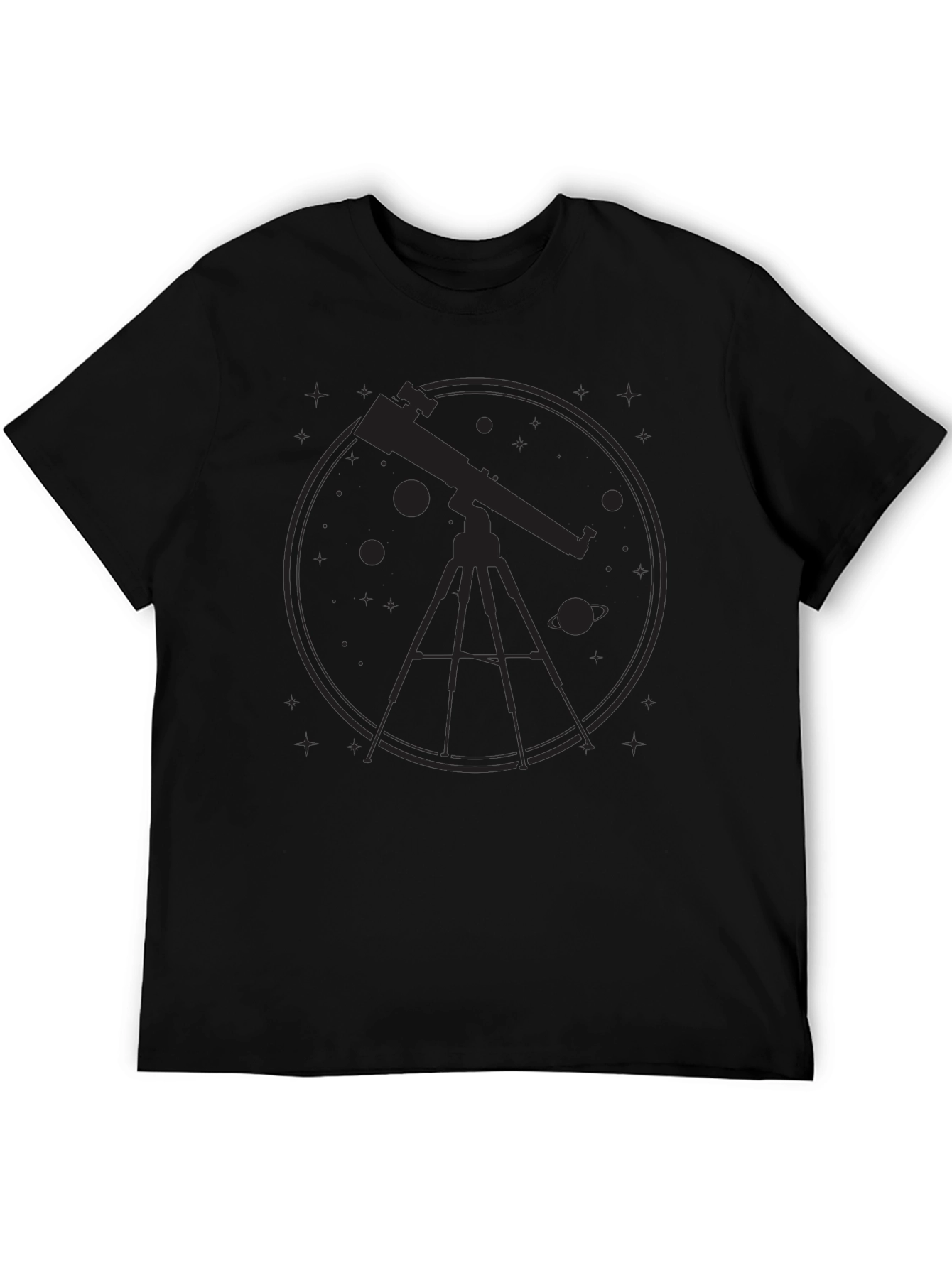 Astronomy Telescope Graphic Tee - Black