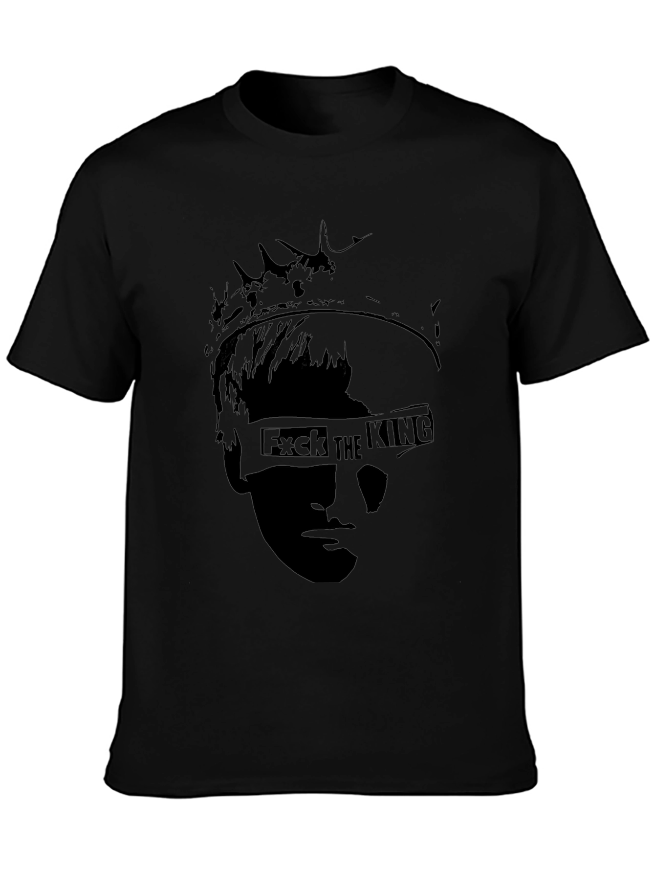 F*ck the King Graphic Black T-Shirt