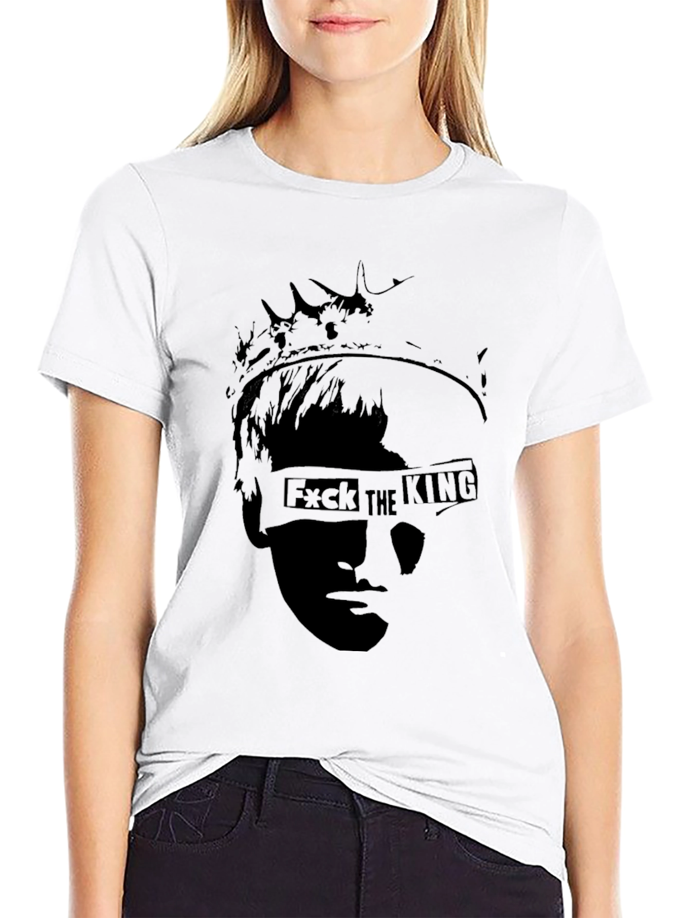 F*ck the King Graphic Black T-Shirt