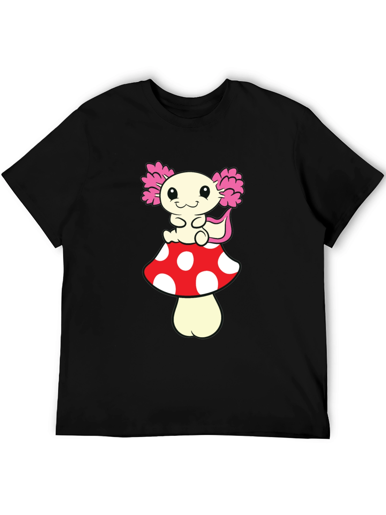 Axolotl Mushroom T-Shirt - Cute Cartoon Tee