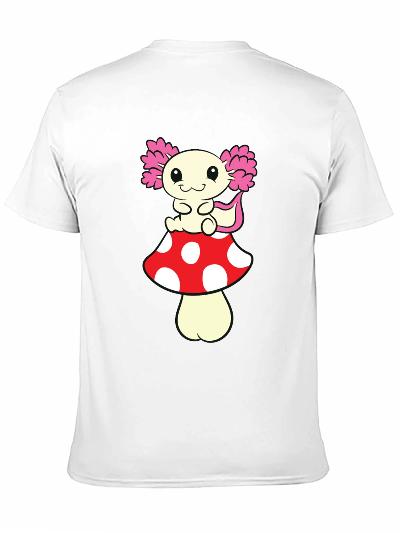 Axolotl Mushroom T-Shirt - Cute Cartoon Tee