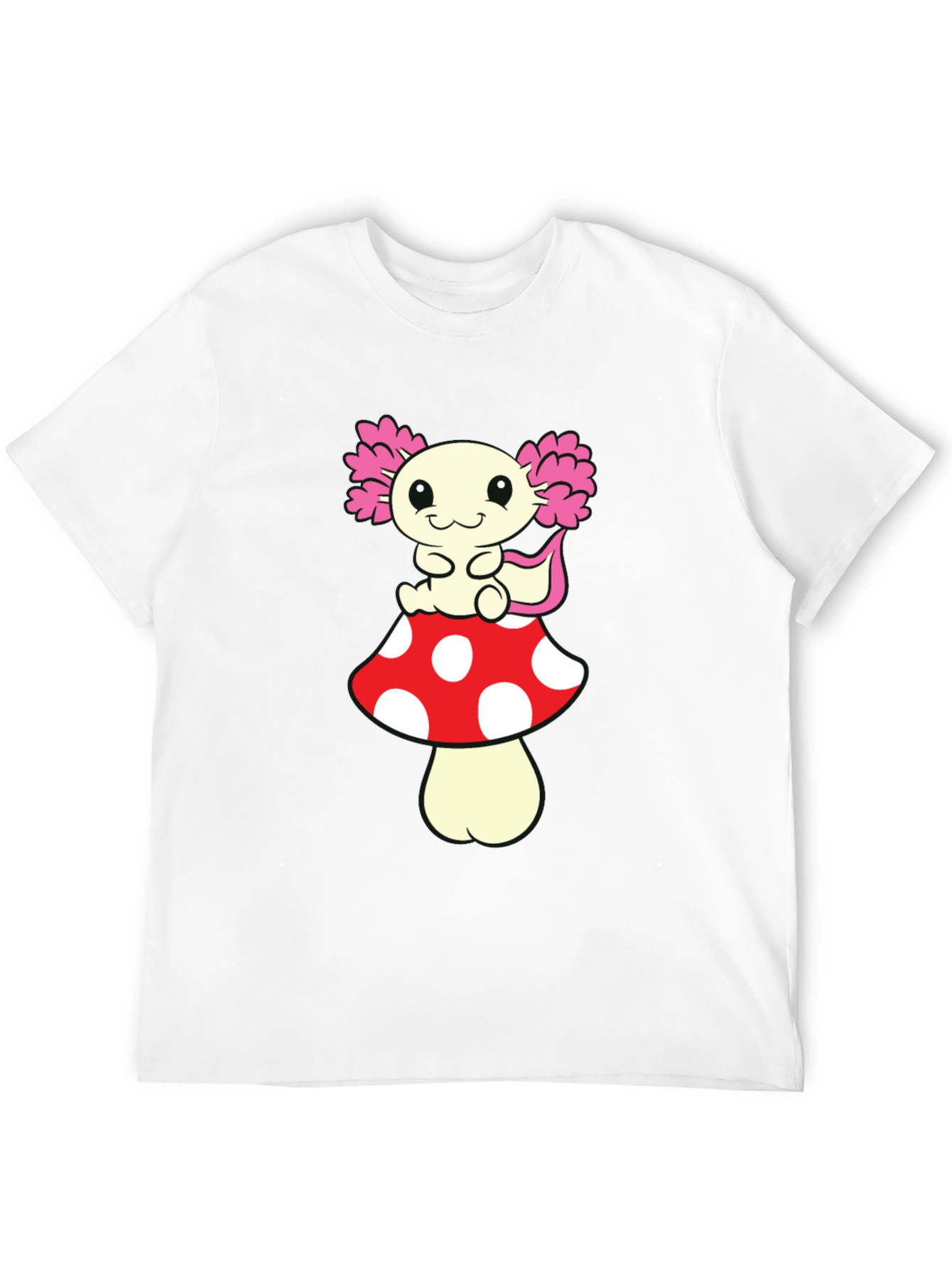 Axolotl Mushroom T-Shirt - Cute Cartoon Tee