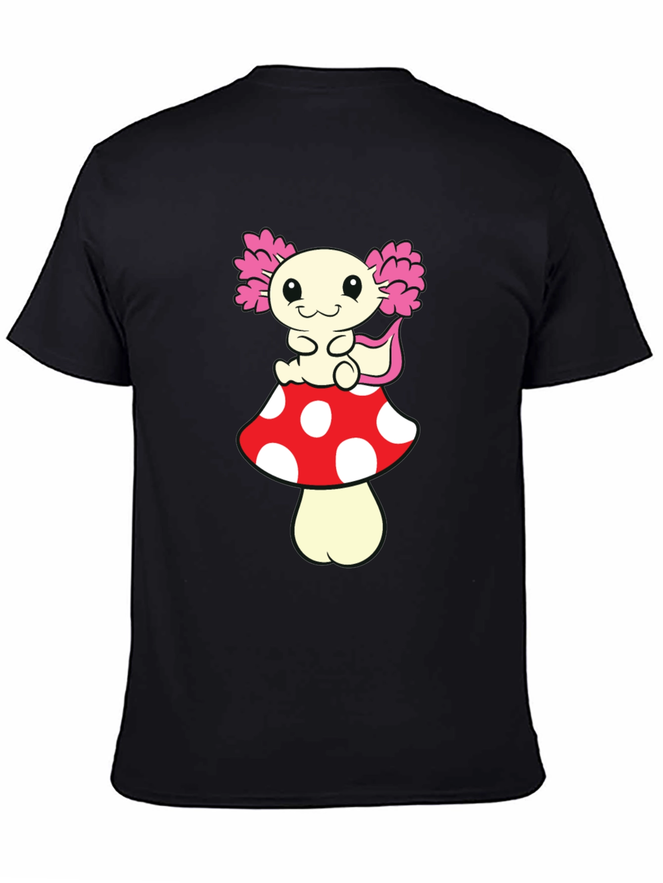 Axolotl Mushroom T-Shirt - Cute Cartoon Tee