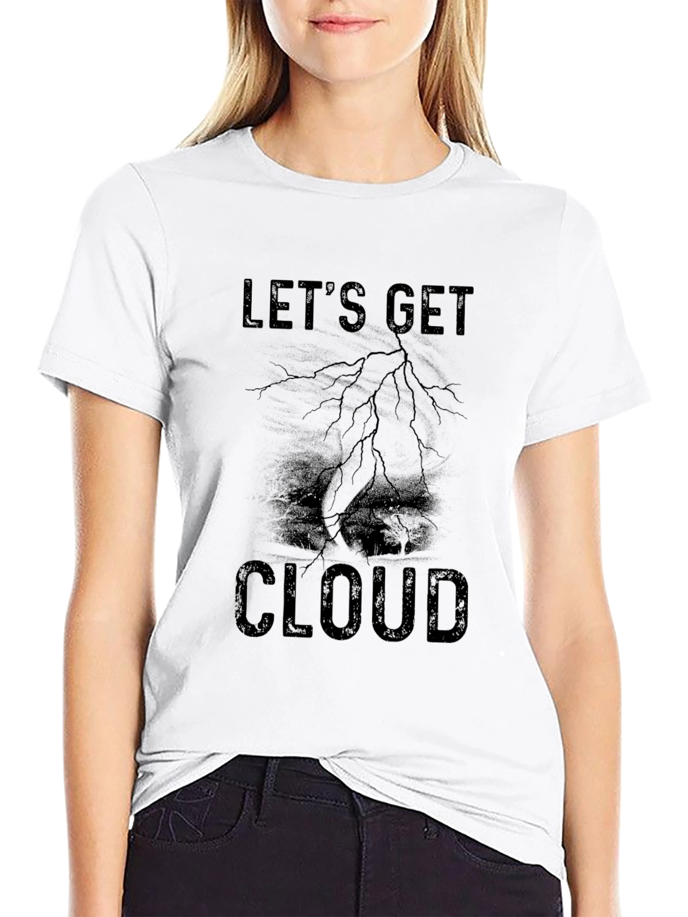 Lets Get Cloud T-Shirt Funny Weather Tee