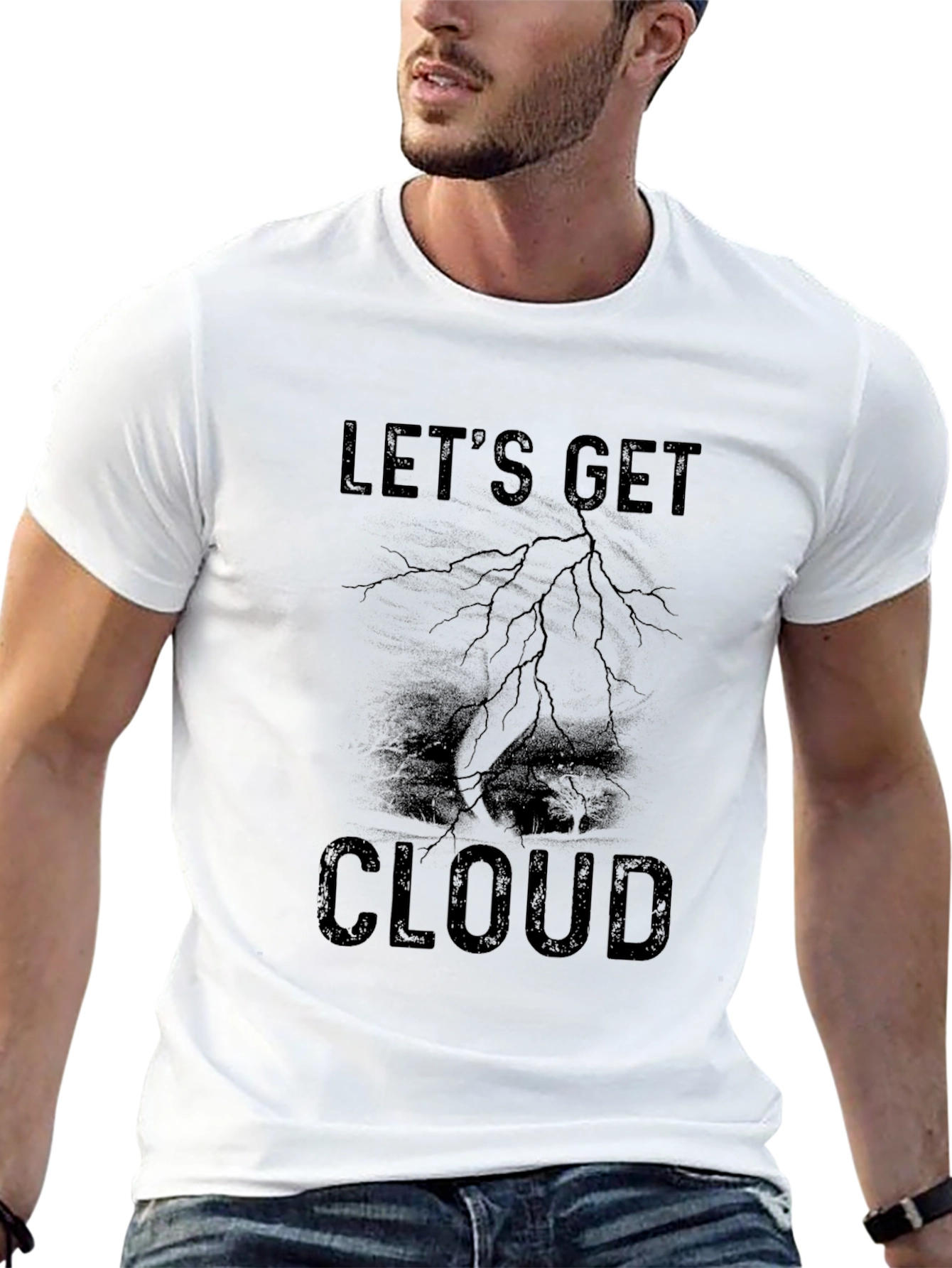 Lets Get Cloud T-Shirt Funny Weather Tee
