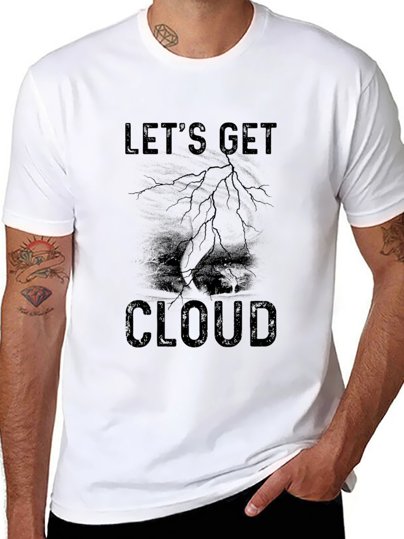 Lets Get Cloud T-Shirt Funny Weather Tee